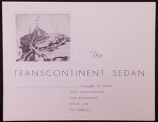 1920's Franklin Automobile Co The Transcontinent Sedan Brochure Reprint blk6 picture