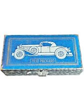 VTG Silvertone Enameled Metal Pill Box w/ 1930s Packard  picture