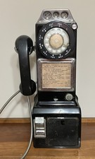 Vintage ITT rotary pay phone. NE233QF Patented 1955-1957-1961 Authentic Item picture