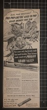 1943 Pro-phy-lac-tic Toothbrush Magazine Print Ad Vintage Original Pig Men 1940s picture
