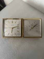Vintage Florn Germany Desk Alarm Clock and Barometer-working -#A16 picture