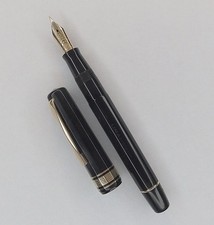 OMAS EXTRA DAMA, BLACK, nib 18 K, size EF, flex, 1960s picture