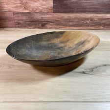 Vintage Hand Carved Real Bovine Horn Bowl 12 Inch by 6.5 Inches Great Condition picture