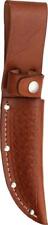 Brown Leather Sheath For Straight Fixed Blade Knife Up To 4