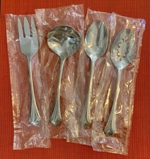 NIP Vintage Oneida Profile FALKIRK Glossy 18/8 Stainless 4 Piece Hostess Set USA picture