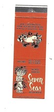 Seven Seas Tiki Restaurant - Hollywood, CALIF.   Matchcover   World Famous Tiki picture