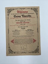 Vintage Casa Bonita Restaurant Menu Denver CO Trey Parker Matt Stone South Park picture