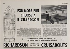 1937 Print Ad Richardson Little Giants Cruisabouts Boats North Tonawanda,NY picture