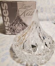 NIB Shannon Lead Crystal Hershey's Kiss Shaped Covered Candy Dish by Godinger picture