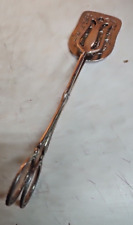Vintage Ornate Silverplate Pastry Tongs; Unbranded picture