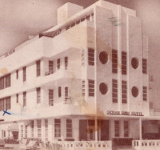 Antique Postcard DB Ocean Surf Hotel Miami Beach Florida FL Sepia Tone picture