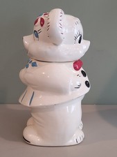 Vintage 1940/50s Shawnee Pottery Turnabout Boy and Girl Bear Cookie Jar picture