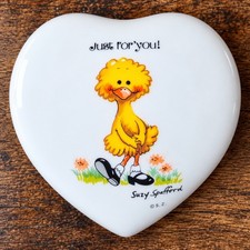 Vintage Suzy’s Zoo Enesco Heart Trinket Box Suzy Spafford Japan 1970s picture