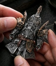Bastion Knight Figurine, Magnetic Action Figure, Metal Toy for Adults picture
