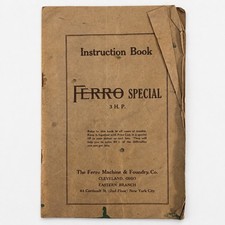 Antique Ferro Machine & Foundry Special 3 HP Boat Motor Instruction Manual c1909 picture
