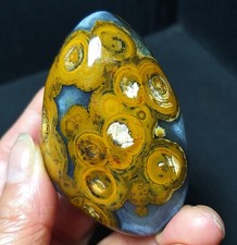Rare 69.5G Natural Inner Mongolia Gobi Eye Agate Geode Collection Healing A3806 picture
