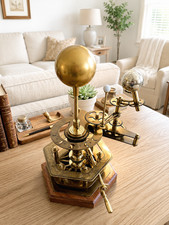 Brass Orrery Model Solar System | Steampunk Mechanical Planetary Sculpture,  picture