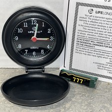 VTG .Lifelong Quartz Travel Portable Fold Up Alarm Clock Analog Glow in Dark-844 picture