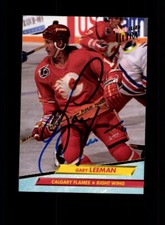 Gary Leeman NHL USA Autograph Card Original Signed + A 240716 picture