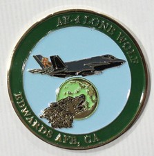F-35 FLT TEST SQUADRON 461st DEADLY JESTERS AF-4 LONE WOLF SPIN CHUTE COIN picture