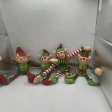 4 VTG Christmas Elves From The Oriental Trading Company 8” Tall picture