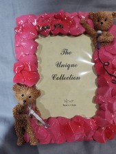 Vintage Valentines Day Bears Picture Frame 3.5 X 5 I Love You picture