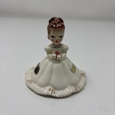 Vtg Josef Originals California Christmas Belle Girl Figurine Little Bell picture