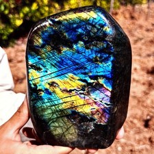 5.37LB Top natural Labrador flash moonstone quartz crystal mineral specimen picture