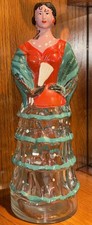Vintage Dalmau Hermanos Glass Bottle Flamenco Dancer Lady Spain Liquor 12