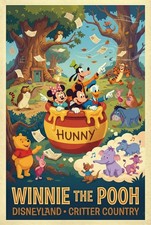 The Many Adventures of Winnie the Pooh Disneyland Attraction Ride Disney Poster picture