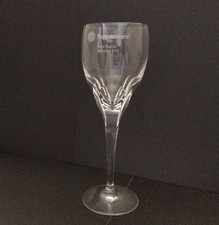 TUPPERWARE DELTA REGION BAHAMAS 1998 LENOX CRYSTAL WINE GOBLET / SALES AWARD picture