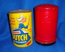Vintage Dutch Cleaner Full Can with Metal Dispenser picture
