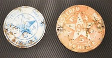 VINTAGE 1917 & 1918 TEXAS LICENSE PLATE RADIATOR SEAL picture