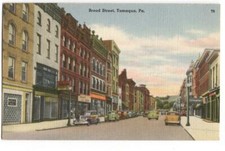 Postcard Broad Street Tamaqua PA  picture
