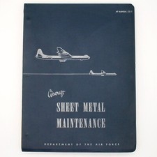 Aircraft Sheet Metal Maintenance Book US Military Department Air Force 1951 picture