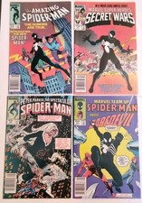 🔥 Spider-Man Black Suit Lot 🔥 Secret Wars 8 ASM 252 - 141 90 All 4 Newsstand  picture