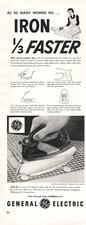 General Electric Iron Streamlined Design Bridgeport CT Slogan Vtg Mag Print Ad picture
