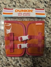 2026 New Dunkin Donuts’ Life Jacket Cup Sleeve Koozie Authentic 🍩 🥤 picture
