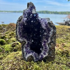 HUGE XXXL LARGE Amethyst Druze Crystal Cluster w/ Cut Base Specimen ~ 3.5-5.5 Lb picture