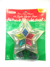 Vtg Christmas Joybrite Star Tree Topper Multicolor Holiday Light NEW IN BOX picture