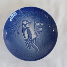 B&G Bing & Grondahl 1980 Mothers Day Plate Mors Dag Woodpecker Denmark 5.75
