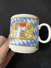 Vintage Seltmann Weiden Bavaria W Germany Porcelain Mug Bavarian Crest Blue... picture