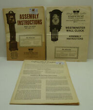 Vintage Emperor Vintage Grandfather/Wall Clock Assembly Instructions + Movement picture