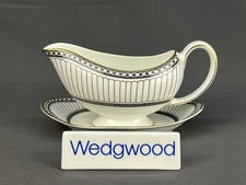 Wedgwood Colonnade Gravy Boat + Attached Underplate 8” Bone China; Mint England picture