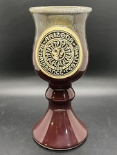 VTG Arizona Renaissance Festival Goblet Green 1999 Pottery Collectible 8” EUC picture