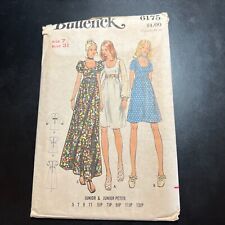 Vintage 70s Butterick 6175 Juniors Empire Waist Dress SZ 7 Complete picture