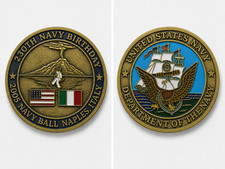 US Navy - 230th Navy Birthday 2005 Navy Ball Naples, Italy Challenge Coin picture