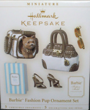 Hallmark 2006 Fashion Pup Barbie - Miniature Ornament Set - NIB picture