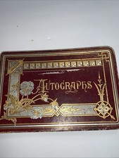 1881 82 83 Autograph Book. 5x7.5. With Approximately 35 Handwritten Pages. Rare picture