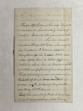 c1840 antique HUGH McLELLAN GENEALOGY gorham me EARLY SETTLERS FAMILY MANUSCRIPT picture